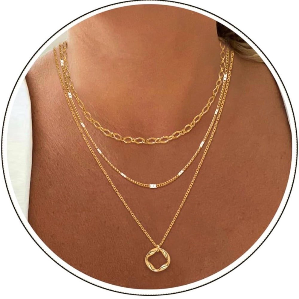 Dainty Layered Choker Necklaces Handmade Coin Tube Star Pearl Pendant